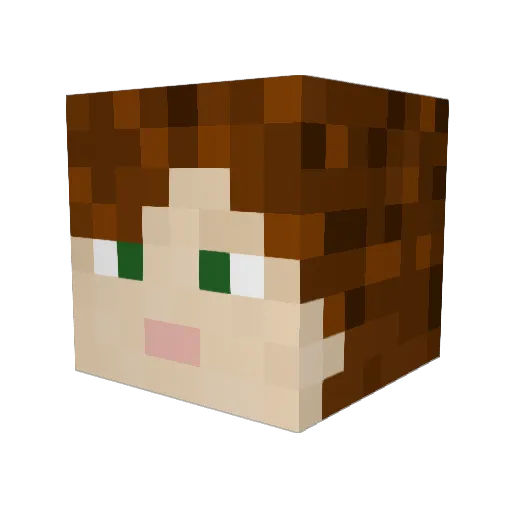 cloudy1206 Minecraft avatar head, 3D render