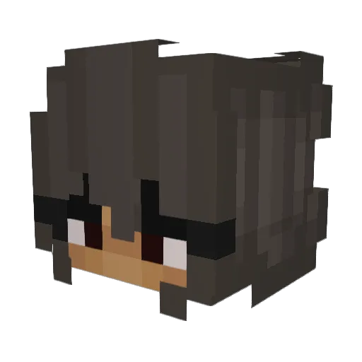 cloudyFemboy Minecraft avatar head, 3D render