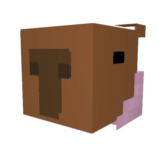 cloudybara Minecraft avatar head, 3D render