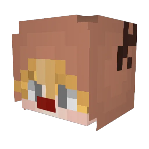 cloudylies Minecraft avatar head, 3D render