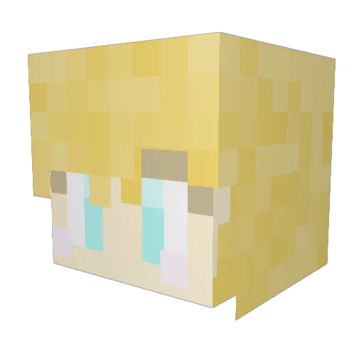 cloudylucyy Minecraft avatar head, 3D render