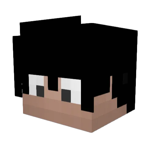 cloudyzz Minecraft avatar head, 3D render