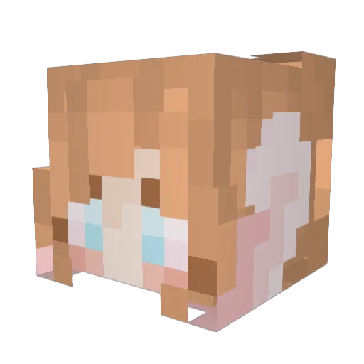 clouffy Minecraft avatar head, 3D render