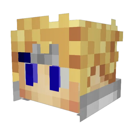 clout_man Minecraft avatar head, 3D render
