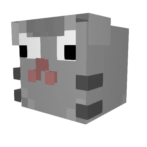 cloutex Minecraft avatar head, 3D render