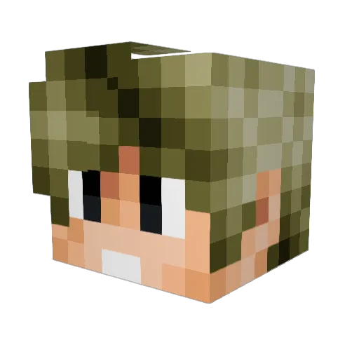 cloutfits Minecraft avatar head, 3D render