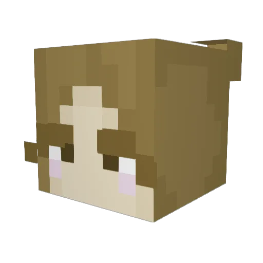 clovakia Minecraft avatar head, 3D render