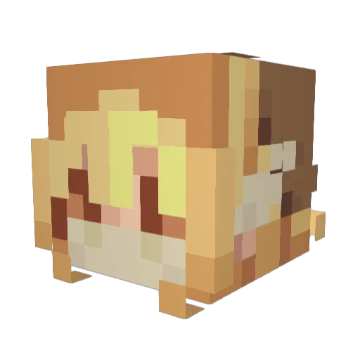 cloveee_ Minecraft avatar head, 3D render