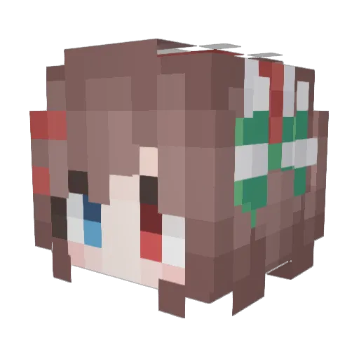 cloveph Minecraft avatar head, 3D render