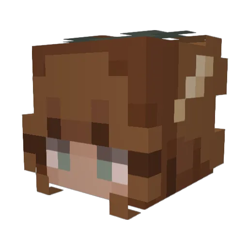 cloverb4 Minecraft avatar head, 3D render