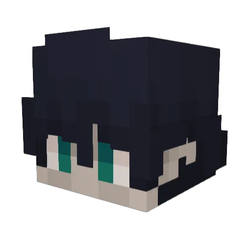 cloverbiscuit Minecraft avatar head, 3D render