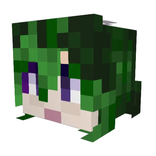 cloverlyfire Minecraft avatar head, 3D render