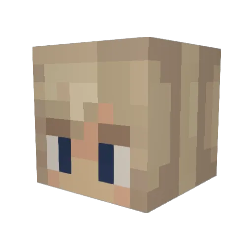 clovis1001 Minecraft avatar head, 3D render