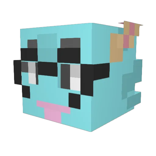 clovoree Minecraft avatar head, 3D render