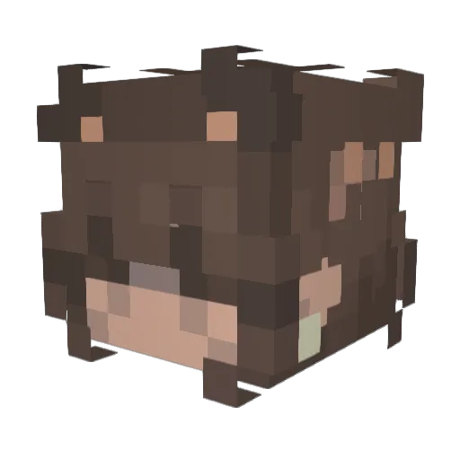 clovree Minecraft avatar head, 3D render