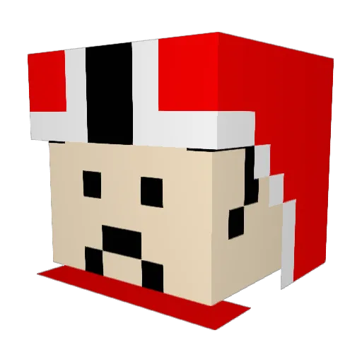 clow396 Minecraft avatar head, 3D render