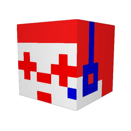 clown_J Minecraft avatar head, 3D render
