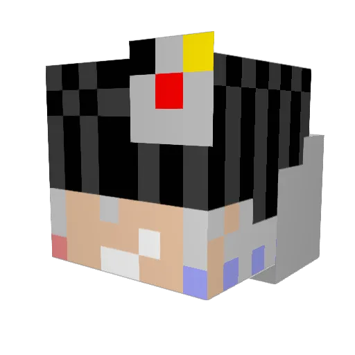 clown_circus Minecraft avatar head, 3D render
