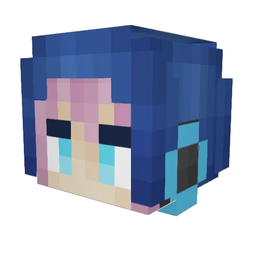 clownliz Minecraft avatar head, 3D render