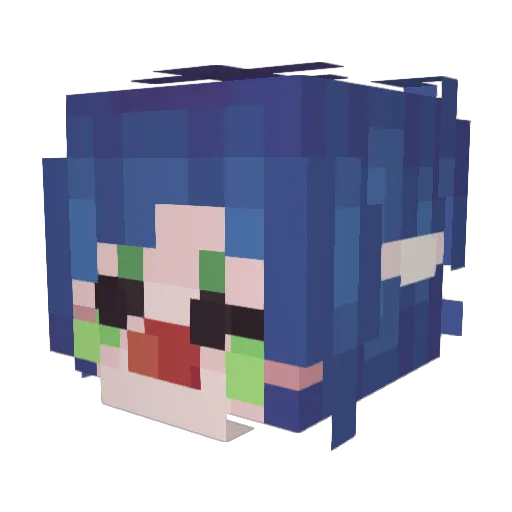 clownr Minecraft avatar head, 3D render