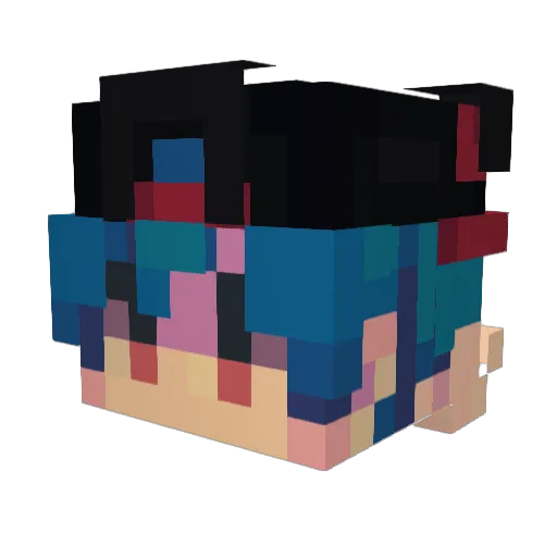 clownsushi Minecraft avatar head, 3D render