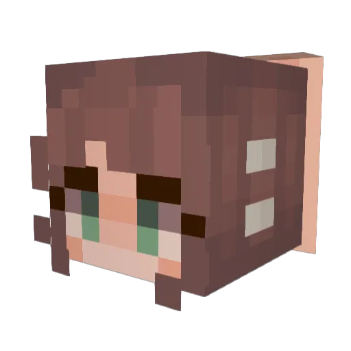 clozzio Minecraft avatar head, 3D render