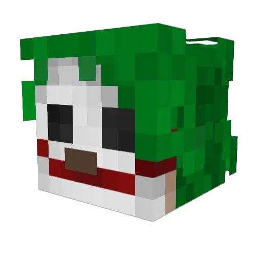 clpwn Minecraft avatar head, 3D render
