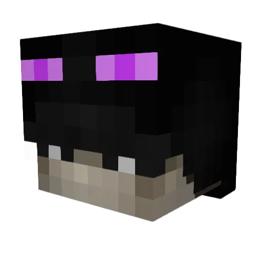 clqnee Minecraft avatar head, 3D render