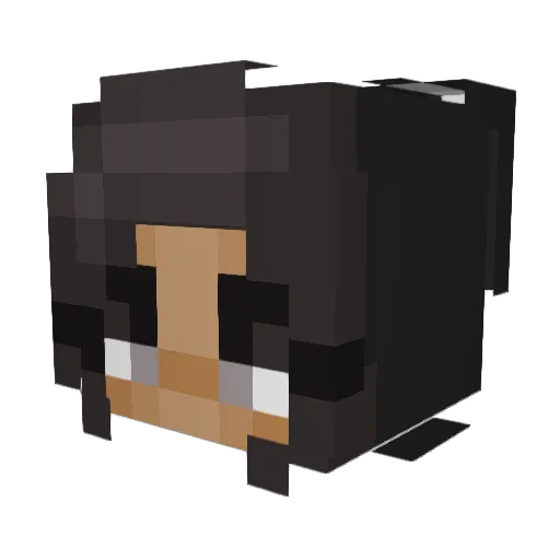 clqu Minecraft avatar head, 3D render