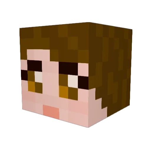 clrose Minecraft avatar head, 3D render