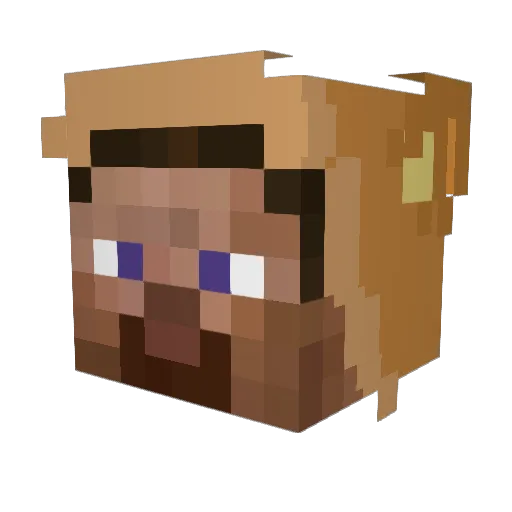 clubclassics Minecraft avatar head, 3D render