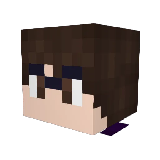 cluelessred Minecraft avatar head, 3D render