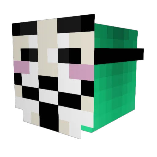 clufus Minecraft avatar head, 3D render