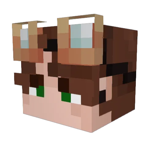 cluhr Minecraft avatar head, 3D render