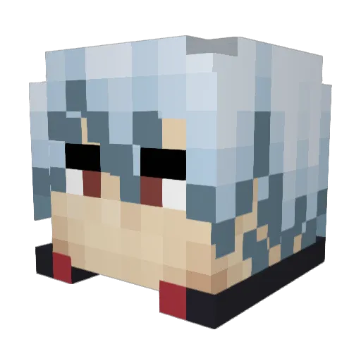 clumcsy Minecraft avatar head, 3D render