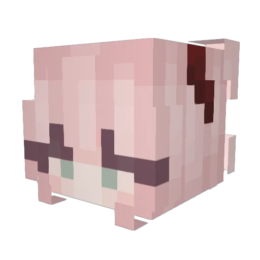 clumsyktq Minecraft avatar head, 3D render