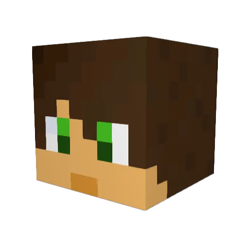 clumsyn_ Minecraft avatar head, 3D render