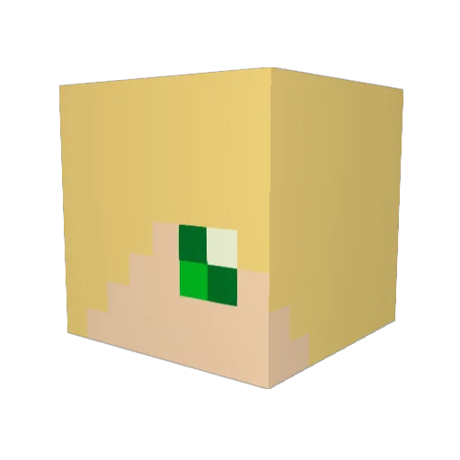 clun98 Minecraft avatar head, 3D render