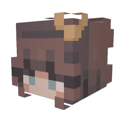 clusco Minecraft avatar head, 3D render