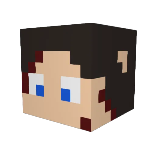 clutch544 Minecraft avatar head, 3D render