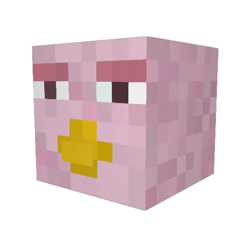 clutternoiz Minecraft avatar head, 3D render
