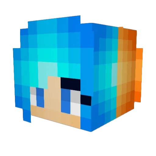 cluummsy Minecraft avatar head, 3D render