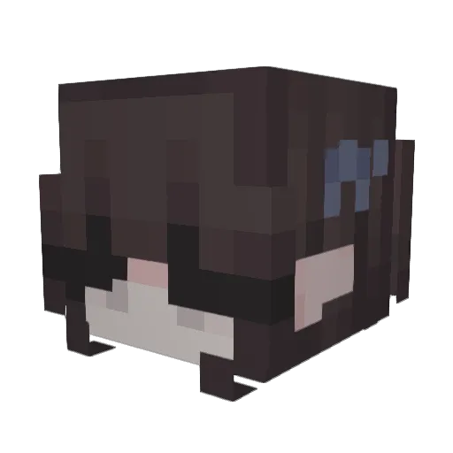 clxudia Minecraft avatar head, 3D render