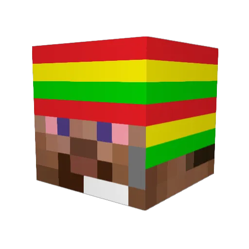 clxudio Minecraft avatar head, 3D render