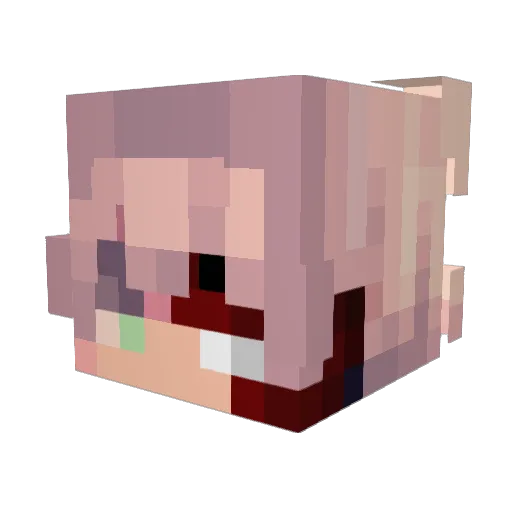 clxww Minecraft avatar head, 3D render