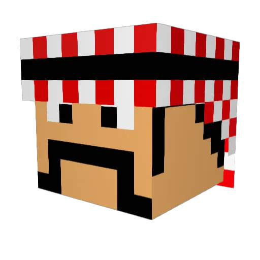 clyde610 Minecraft avatar head, 3D render
