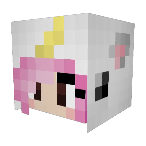 cm04 Minecraft avatar head, 3D render