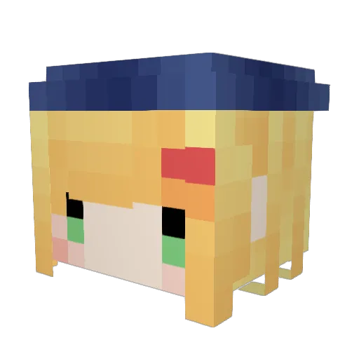 cm8201 Minecraft avatar head, 3D render