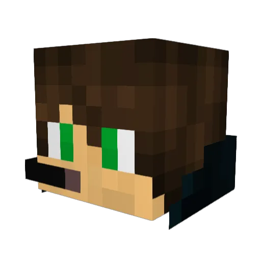 cm_carlitos Minecraft avatar head, 3D render