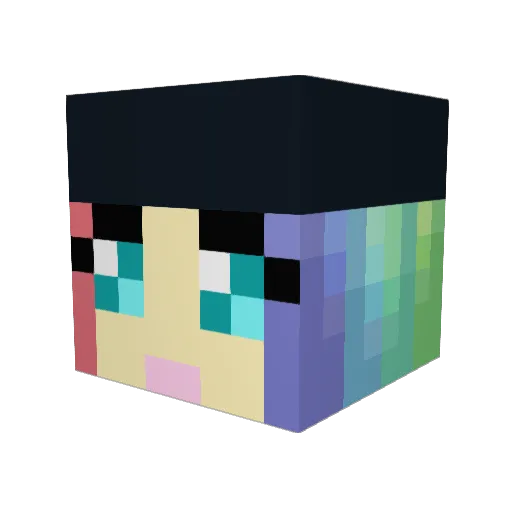 cmbaker16 Minecraft avatar head, 3D render